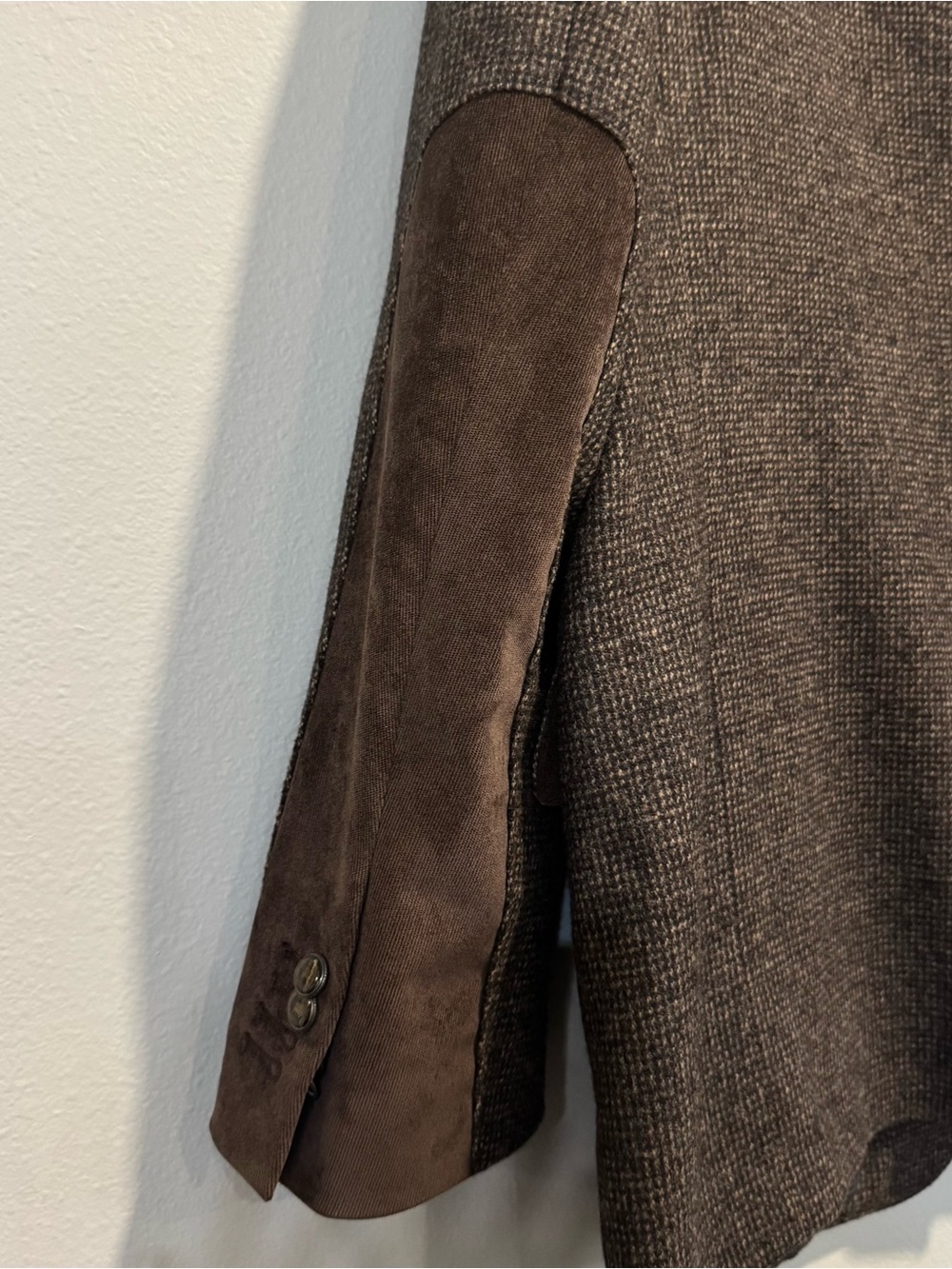 Corneliani ID Herringbone Blazer Classic Sport Coat Jacket Patch Elbow 46R - Picture 9 of 16